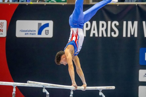 22.06.2024: Olympic qualification in apparatus gymnastics in Rüsselsheim Picture: Milan Hosseini on