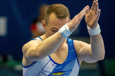 22.06.2024: Olympic qualification in apparatus gymnastics in Rüsselsheim Picture: Ukrainian guest