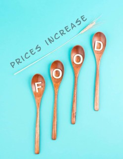 Food prices increase, financial crisis and shortages, supply chain problems, inflation causes high