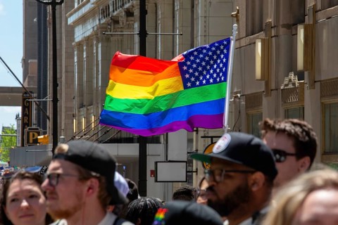 Detroit, Michigan USA, 9 June 2024, Gay, lesbian, bisexual, and transgender activists and their