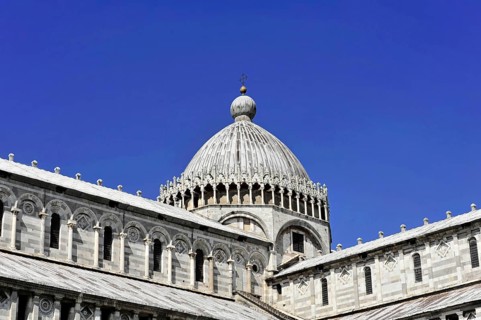 UNESCO World Heritage Site, Pisa, Tuscany, Italy, Europe, Roof and dome of Pisa Cathedral, distinct