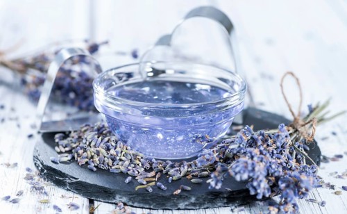 Homemade Lavender Bath Additive made out of lavender oil