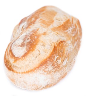 Homemade Buns (close-up shot) isolated on pure white background