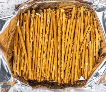 Some fresh made Sal Sticks as detailed close up shot