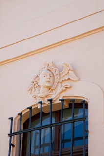 Stadion Castle Bönnigheim, detail, stone relief, window decoration, head, portrait, portrait made