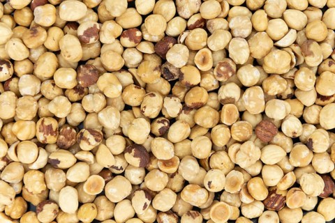 Peeled Hazelnuts for use as background or texture (close up shot)
