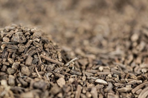 Dried Valerian roots as background image or as texture (close-up shot)