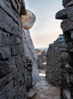 Ancient ruins of Great Zimbabwe during a nice winter day