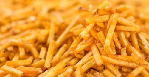 Portion of Potato Sticks (close-up shot) for use as background image or as texture