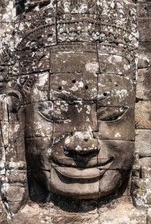 Bayon temple complex in the Ankor Wat area Cambodia