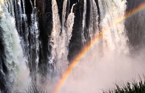 Victoria Falls (Mosi-oa-Tunya), view from Zimbabwe side at dry season