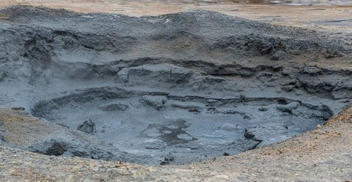 Mud Pots in the Hverir Geothermal Area, north Iceland