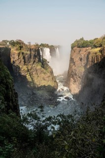 The great Victoria Falls near Livingstone in Zimbabwe