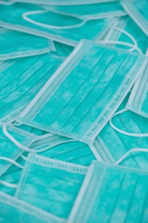 Surgical face mask background or texture (not seamless, close up)