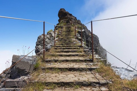 Hiking trail on the Pico do Arieiro Madeira Portugal