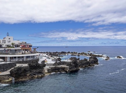 Seaside resort in Porto Moniz on the Portuguese Atlantic island of Madeira