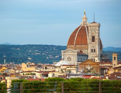 View of Duomo Santa Maria del Fiore in Florence, italy