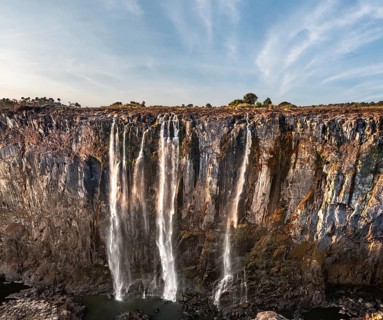 The great Victoria Falls (view from Zimbabwe side) during dry season