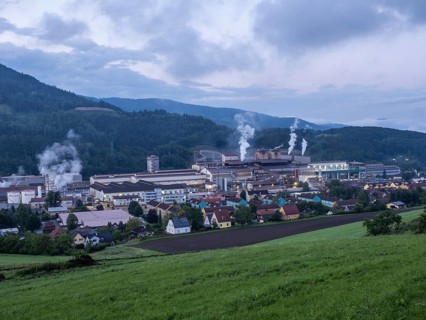 Voestalpine steelworks in the Donawitz district, known for the first application of the