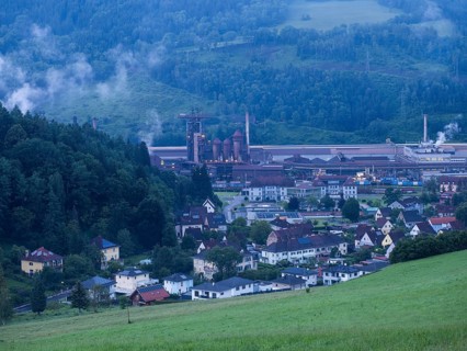 Voestalpine steelworks in the Donawitz district, known for the first application of the