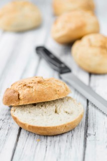German Rolls on a vintage background as detailed close-up shot, selective focus