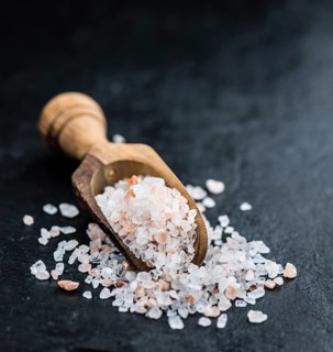 Portion of Pink Salt (close-up shot, selective focus)