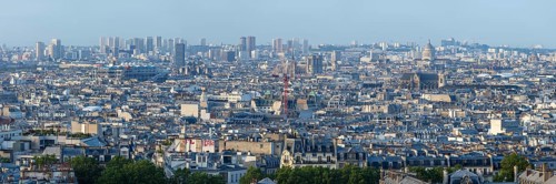 Panorama of Paris from the Sacré-Cur de Montmartre Basilica, Montmartre, Paris, ÃŽle-de-France,