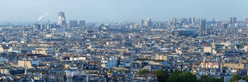 Panorama of Paris from the Sacré-Cur de Montmartre Basilica, Montmartre, Paris, ÃŽle-de-France,