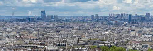 Panorama of Paris from the Sacré-Cur de Montmartre Basilica, Montmartre, Paris, ÃŽle-de-France,