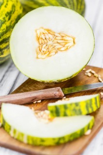 Futuro Melons on a vintage background as detailed close-up shot (selective focus)