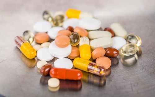 Drugs as detailed close-up shot (selective focus)