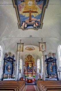 Church of St Martin from 1746 in Eisenbach, Kreuzthal, Markt Buchenberg, Allgäu, Swabia, Bavaria,