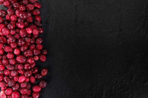 Portion of healthy Dried Cranberries (selective focus, close-up shot)