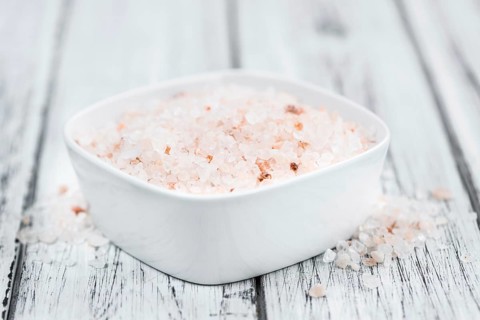 Portion of Pink Salt (close-up shot, selective focus)