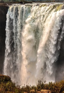 Victoria Falls (Mosi-oa-Tunya), view from Zimbabwe side at dry season
