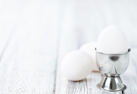 Some bolied Eggs (selective focus) as detailed close-up shot