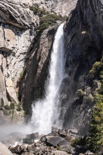 Lower Yosemite Falls at a sunny day