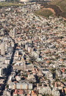 Cape Town South Africa, aerial view, shot from a helicopter