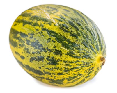 Portion of Futuro Melons (as close-up shot) isolated on white background