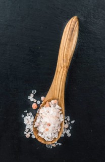 Portion of Pink Salt (close-up shot, selective focus)