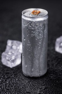 Some fresh Energy Drinks on a vintage slate slab, selective focus, close-up shot