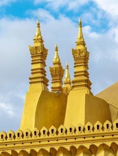 Architectural detail, Pha That Luang, Vientiane, Laos, Asia
