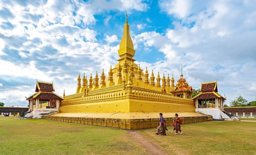 Pha That Luang stupa, Vientiane, Laos, Asia