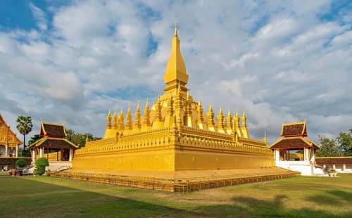 Pha That Luang stupa, Vientiane, Laos, Asia