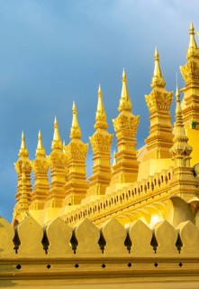 Architectural detail, Pha That Luang, Vientiane, Laos, Asia
