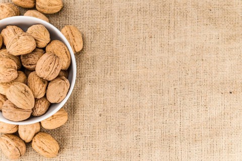 Portion of fresh Walnuts (close-up shot, selective focus)