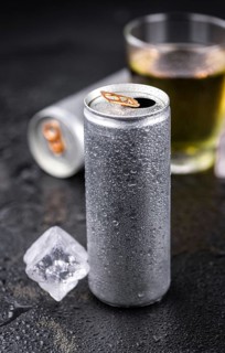 Energy Drinks on a vintage background as detailed close-up shot, selective focus