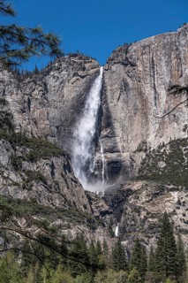 Upper Yosemite Falls at a sunny day, California, USA, North America