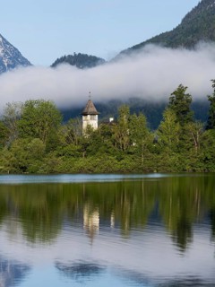 Grundlsee Castle, Grundlsee, Salzkammergut, Styria, Austria, Europe