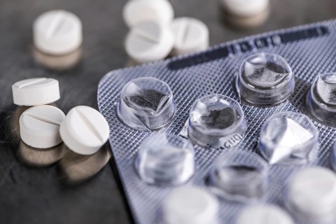 Some small tablets as high detailed close-up shot (selective focus)